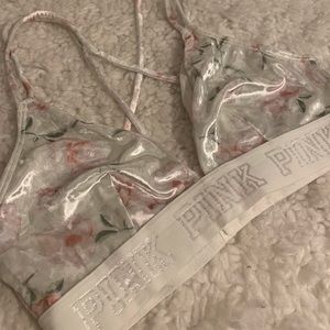 PINK Velvet Unlined Bralette